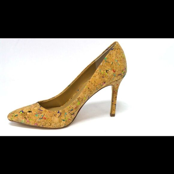 G.I.L.I. Pointed Toe Pumps Jill Cork Multi - Medium - Picture 3 of 6